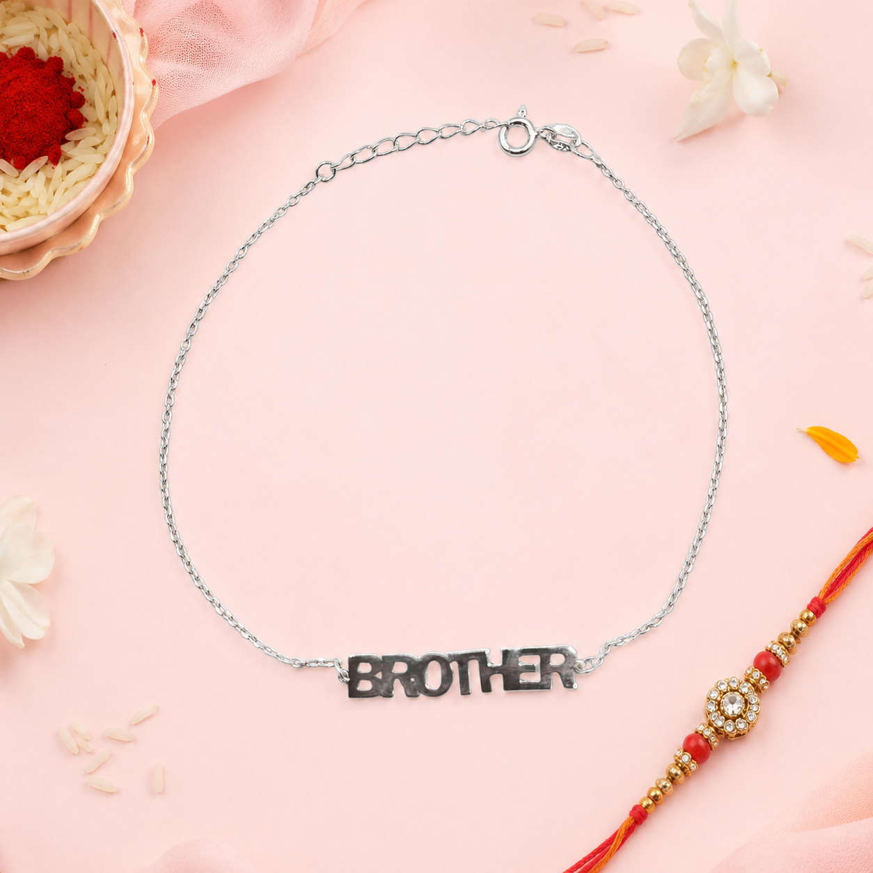 Brother Love 925 Silver Rakhi Bracelet