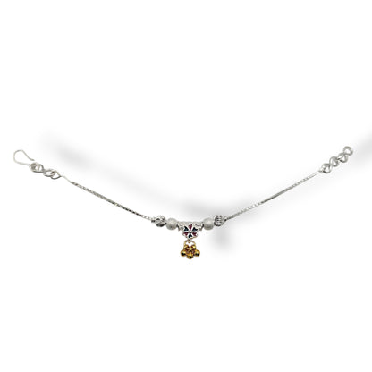 Vedic Vines Silver God Bharai Rakhdi/ Baby Shower Rakhi/ Shrimant Rakhi