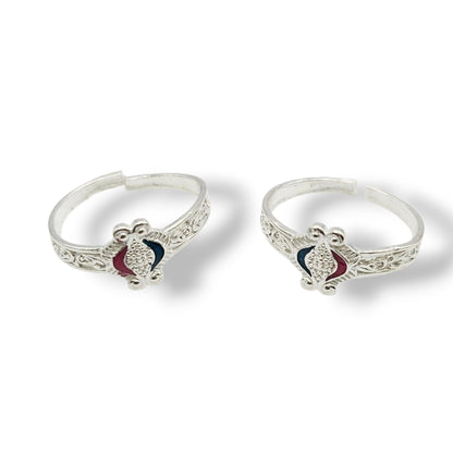 The Shringar Meenakari Bichhiya/ Silver Toe Rings