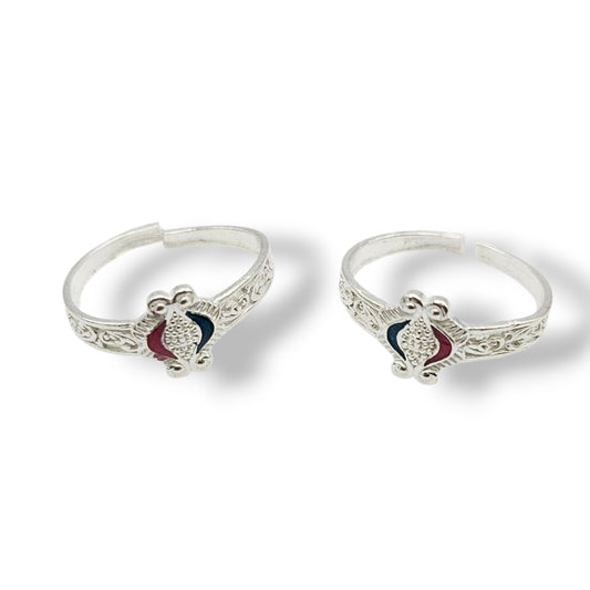 The Shringar Meenakari Bichhiya/ Silver Toe Rings