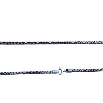 Yodha Classic Antique Finish Silver Men's Chain