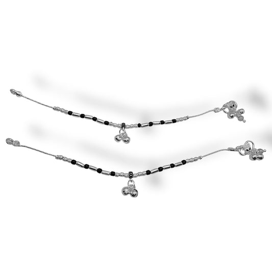 Sweet Jingle Protection Silver Kids Anklets