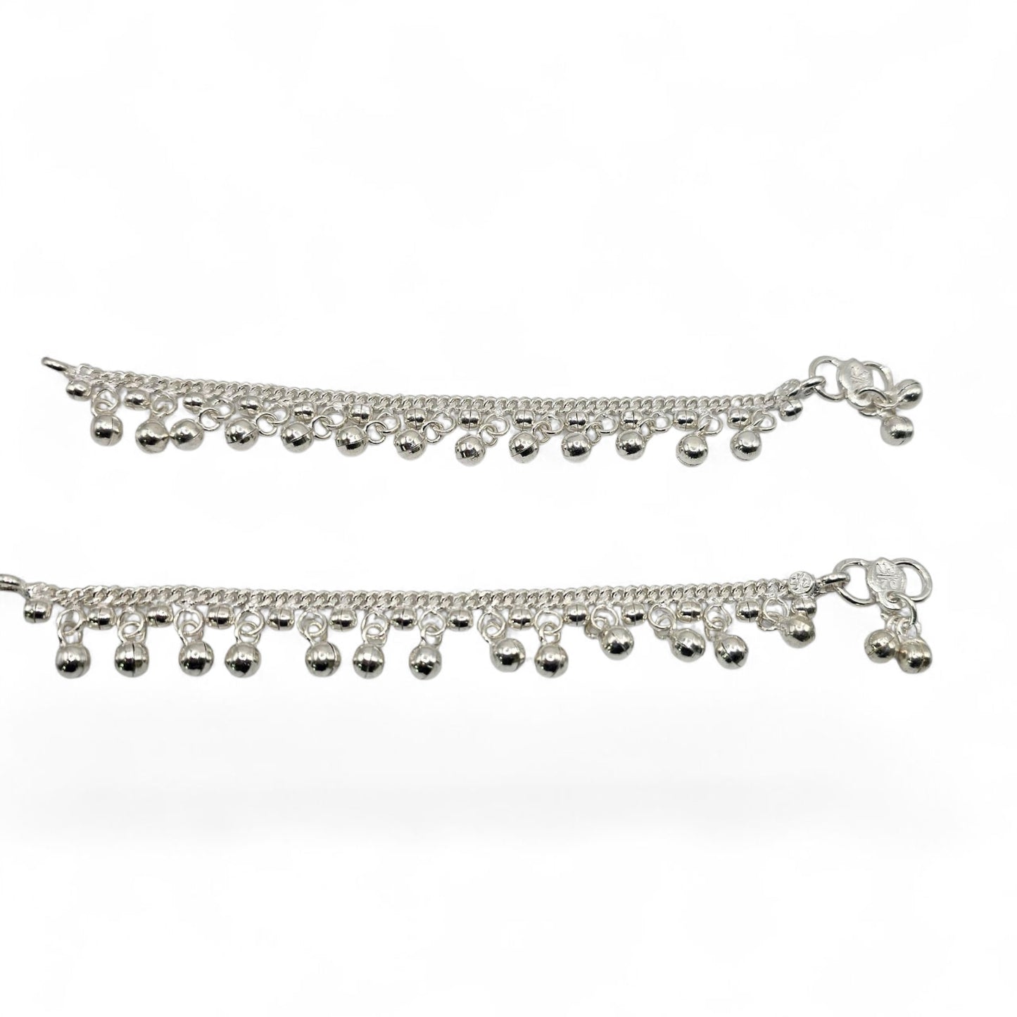 Gleam Jhumki Silver Kids Anklets