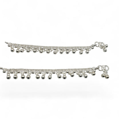 Gleam Jhumki Silver Kids Anklets