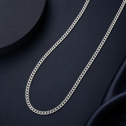 Roma Silver Cuban Link Chain