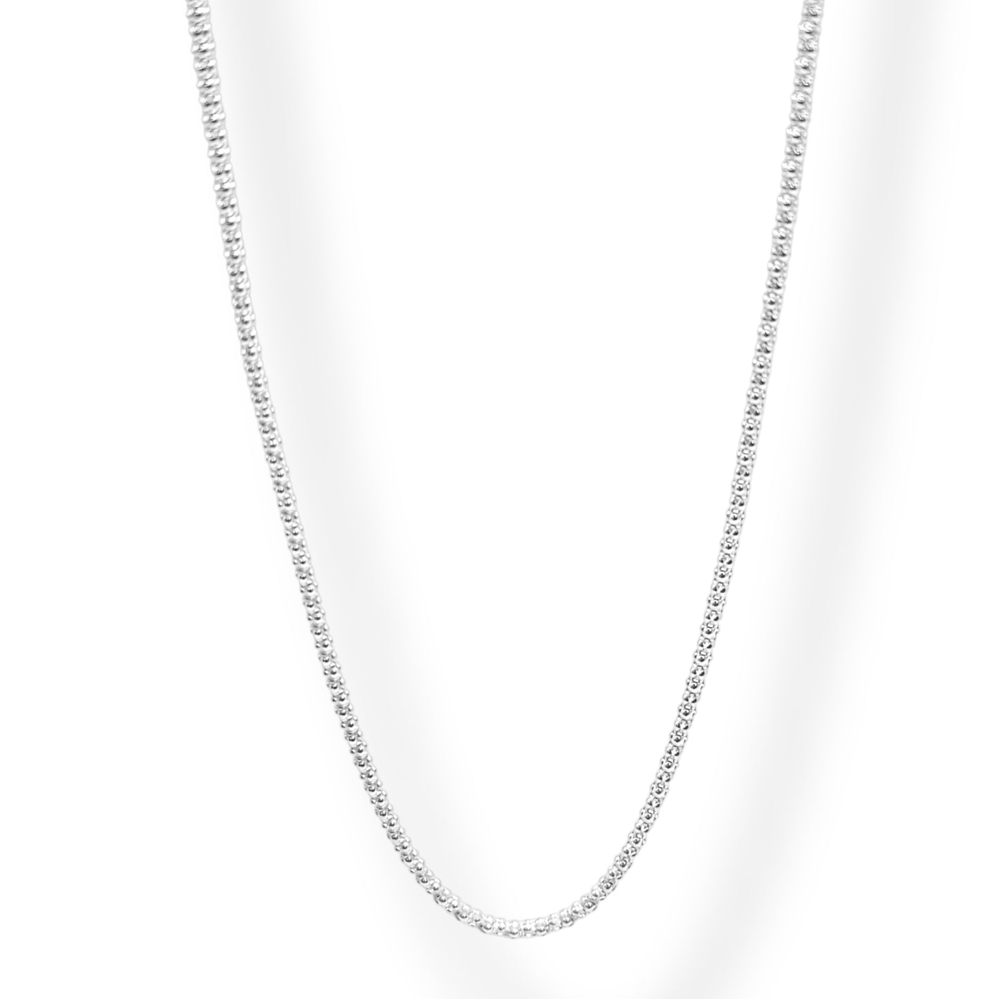 Italian Diamond-Cut Bead 925 Silver Chain