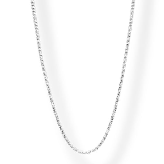 Italian Diamond-Cut Bead 925 Silver Chain