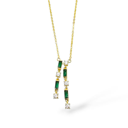 Royal Emerald Drop Necklace
