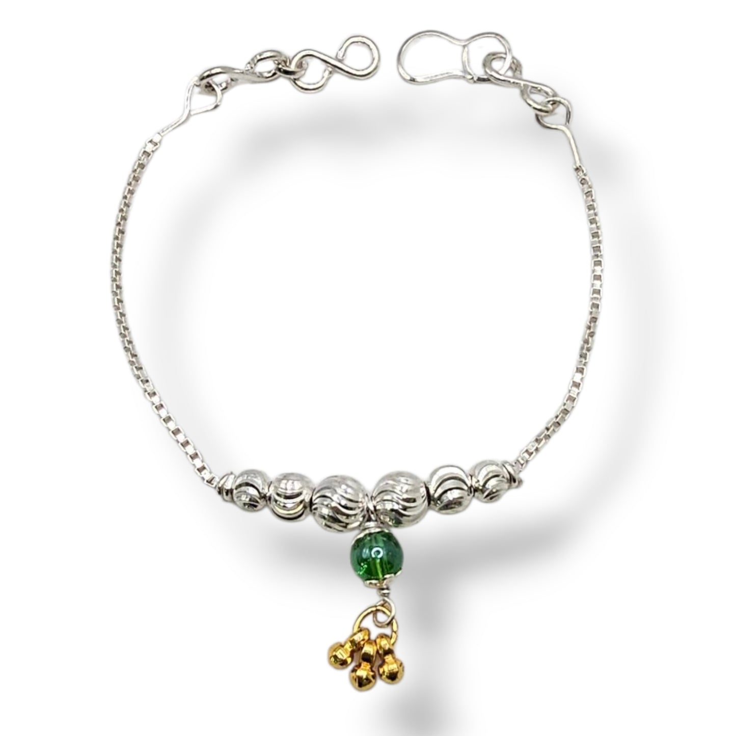 Traditional Silver Godh Bharai  Baby Shower Rakhi