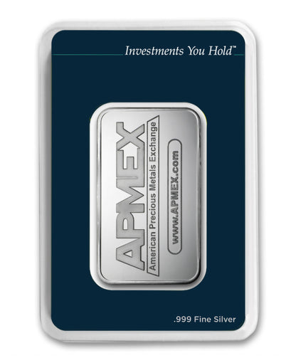5 Troy Ounces Silver APMEX Bar With TEP Packaging