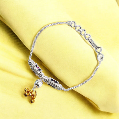 Eternal blessings Silver Baby Shower Rakhi