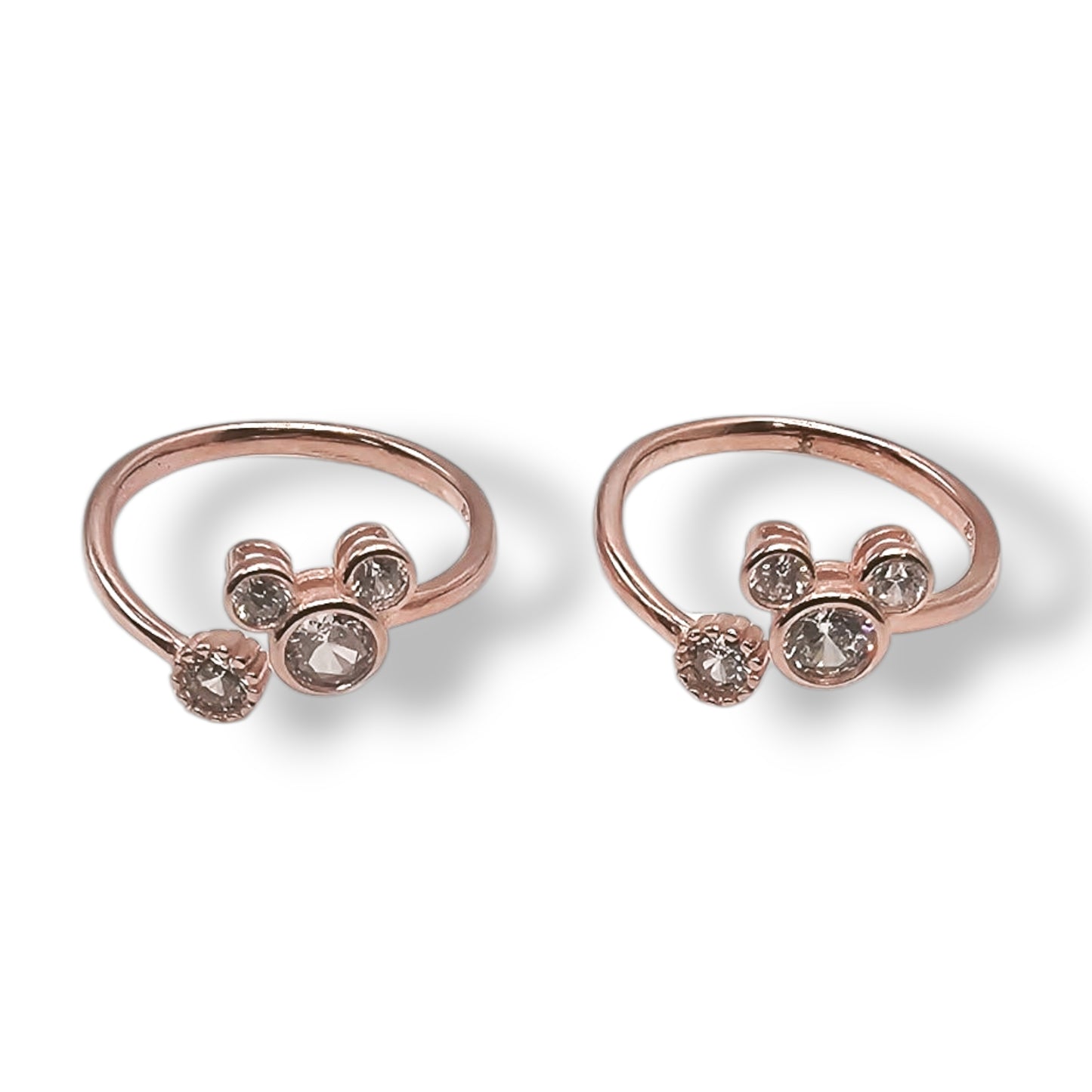 Twinkle Rosé Adjustable Toe Ring Pair