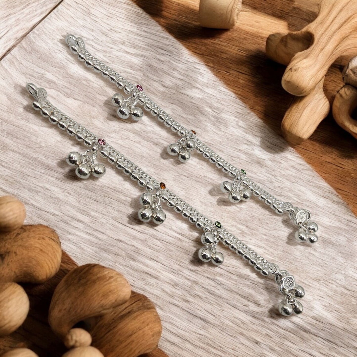 Jingle Buds Silver Baby Anklet