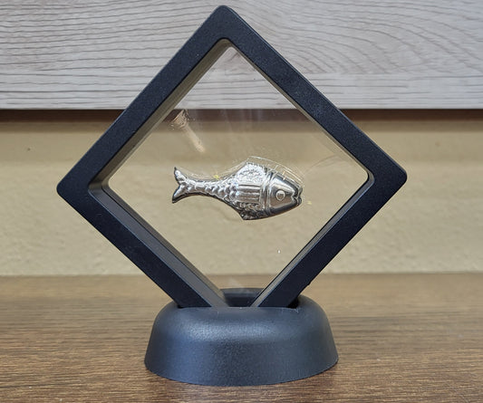 Pure Silver Fish With Display Stand