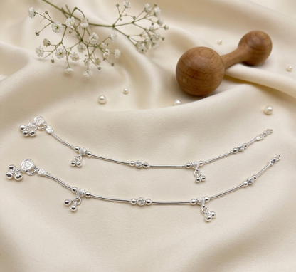 Lullaby Chimes Silver Kids Anklets