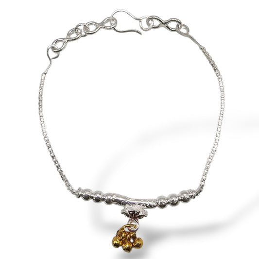 Phool Sparsha Silver Baby Shower Rakhi