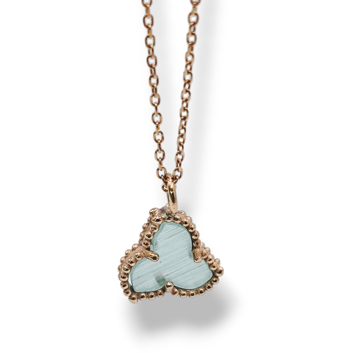 Sky Heart Murano Glass Pendant With 925 Silver Chain