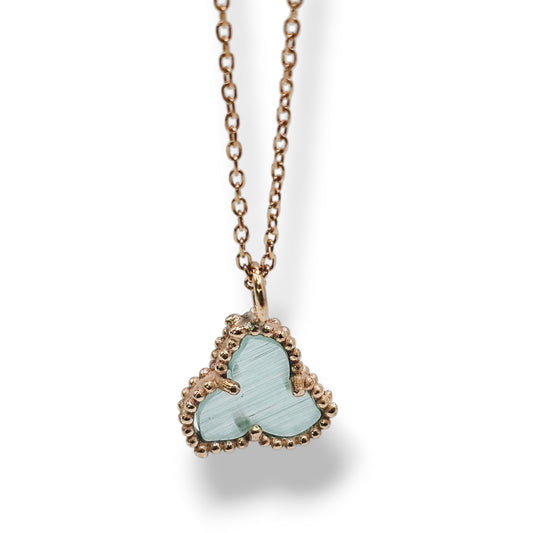 Sky Heart Murano Glass Pendant With 925 Silver Chain