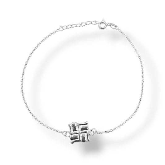 Divine Swastik 925 Silver Rakhdi
