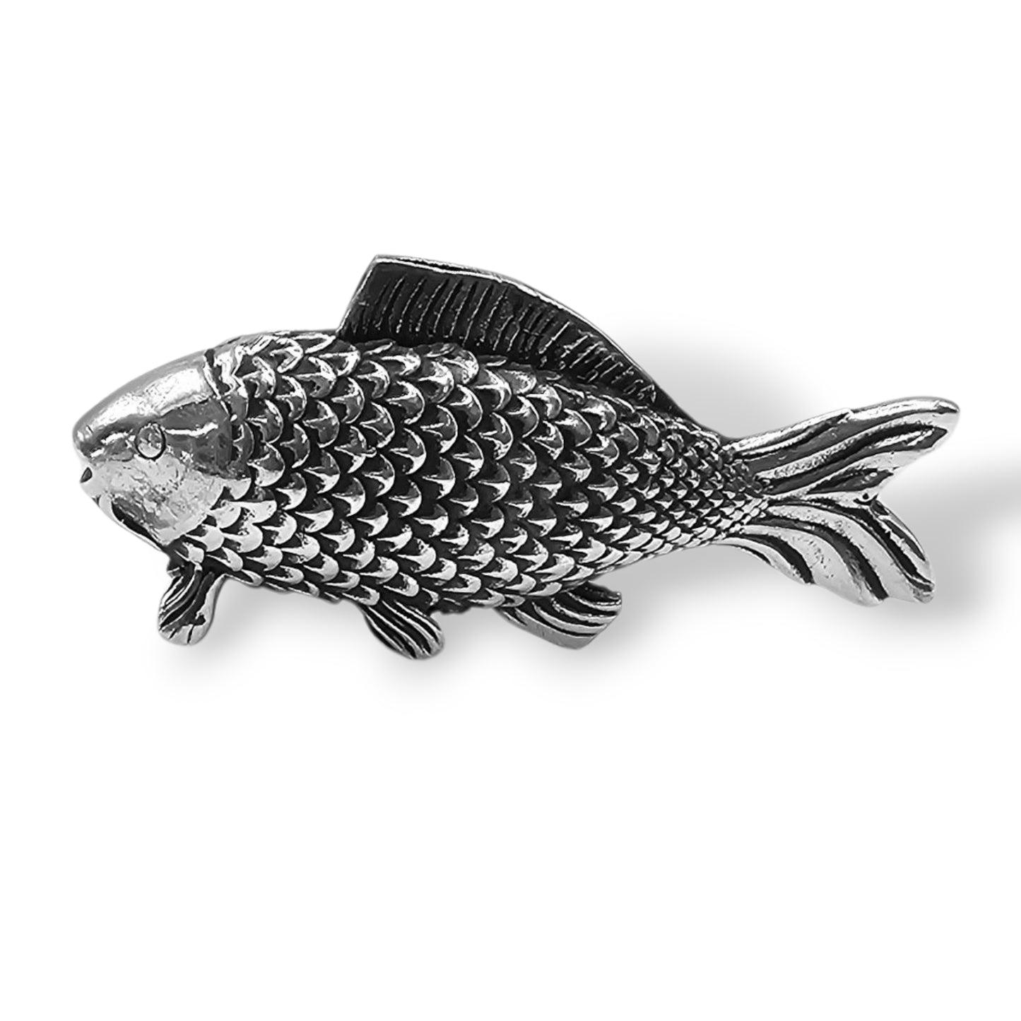 Silver Antique Finish Prosperity Fish