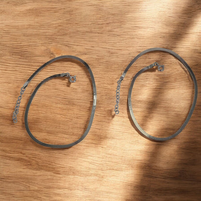 Shimmer Trace Italian 925 Silver Anklets