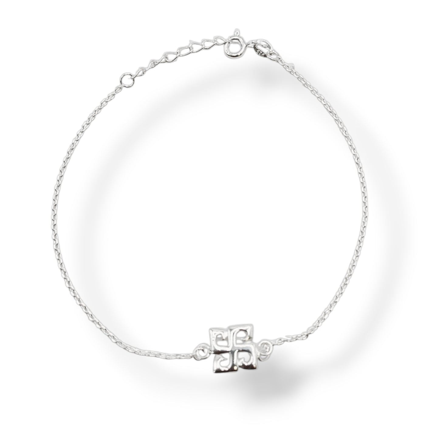 Silver Prosperity Swastik Rakhi