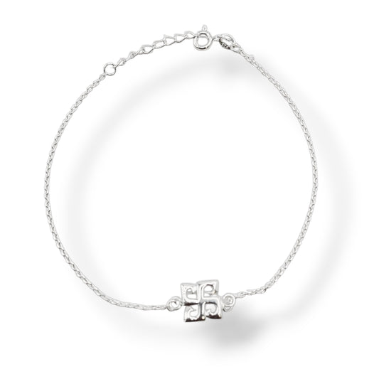 Silver Prosperity Swastik Rakhi