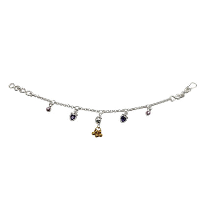 Purple Petal Charm Sweet Arrival Baby Shower Rakhi