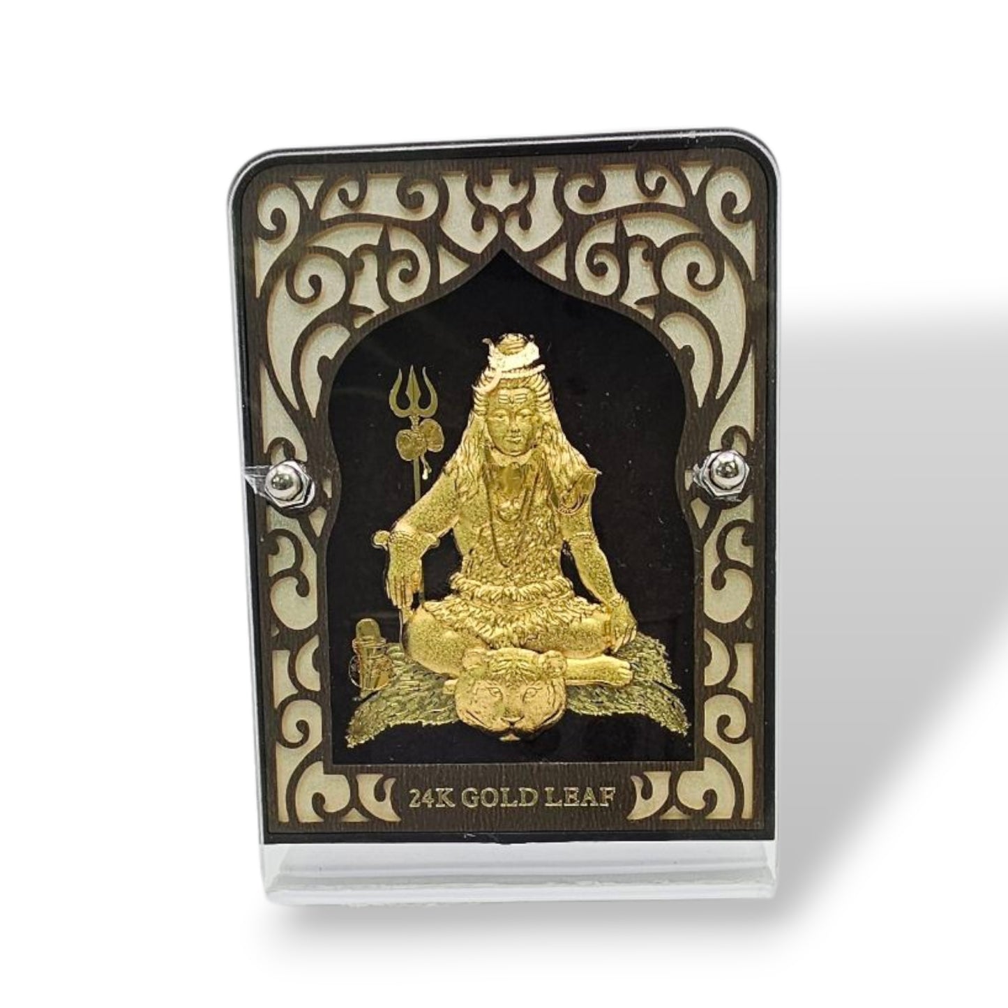 The Adiyogi Series: 24K Gold Leaf Shiva Icon