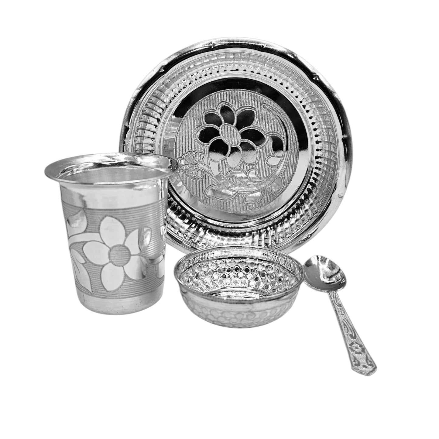 Swarnamrit Silver Feeding Set