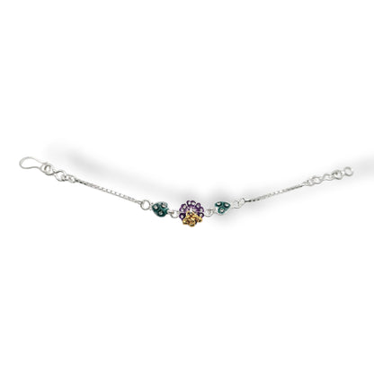 Little Bells & Blooms Silver Baby Shower Rakhi / God bharai/ Shrimant Rakhdi