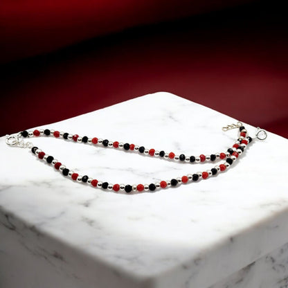 Tiny Trio Shield Anklet For Infants