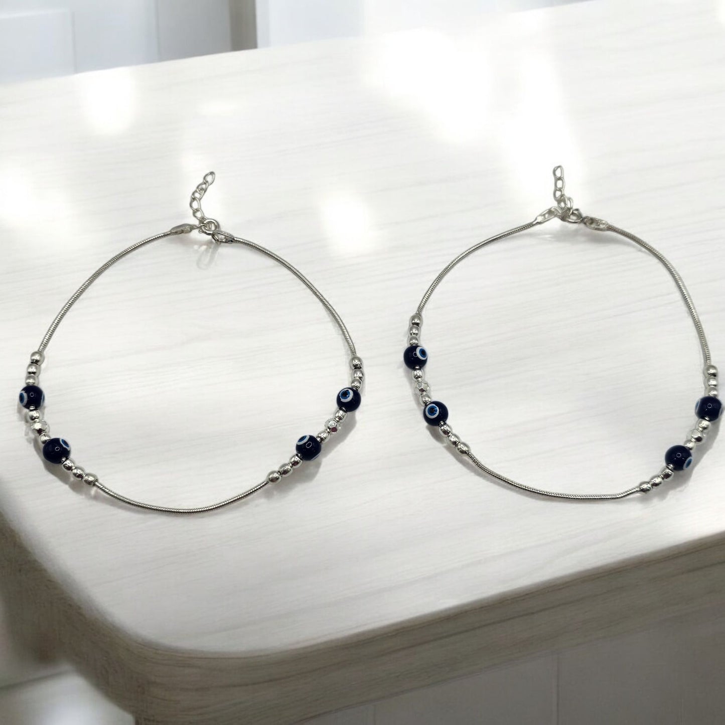 Azure Charm Imported Anklets