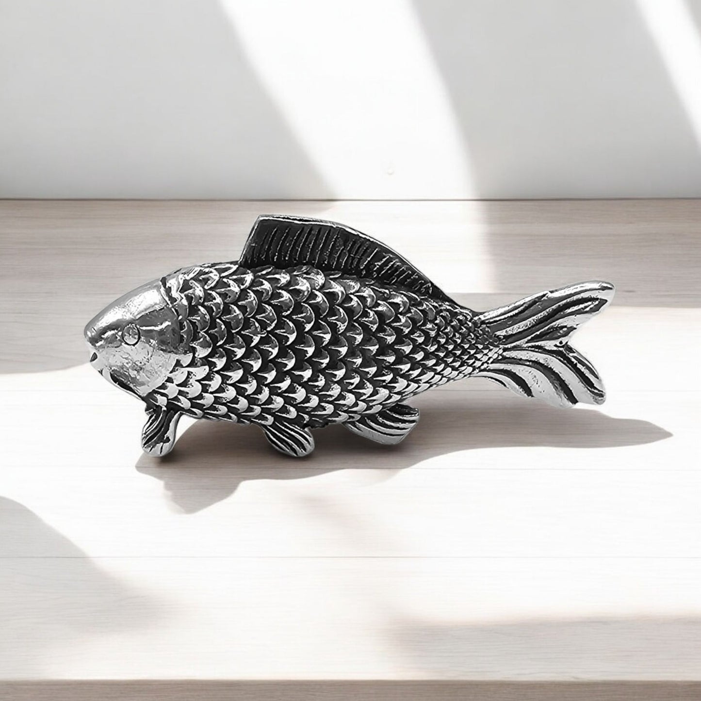 Silver Antique Finish Prosperity Fish