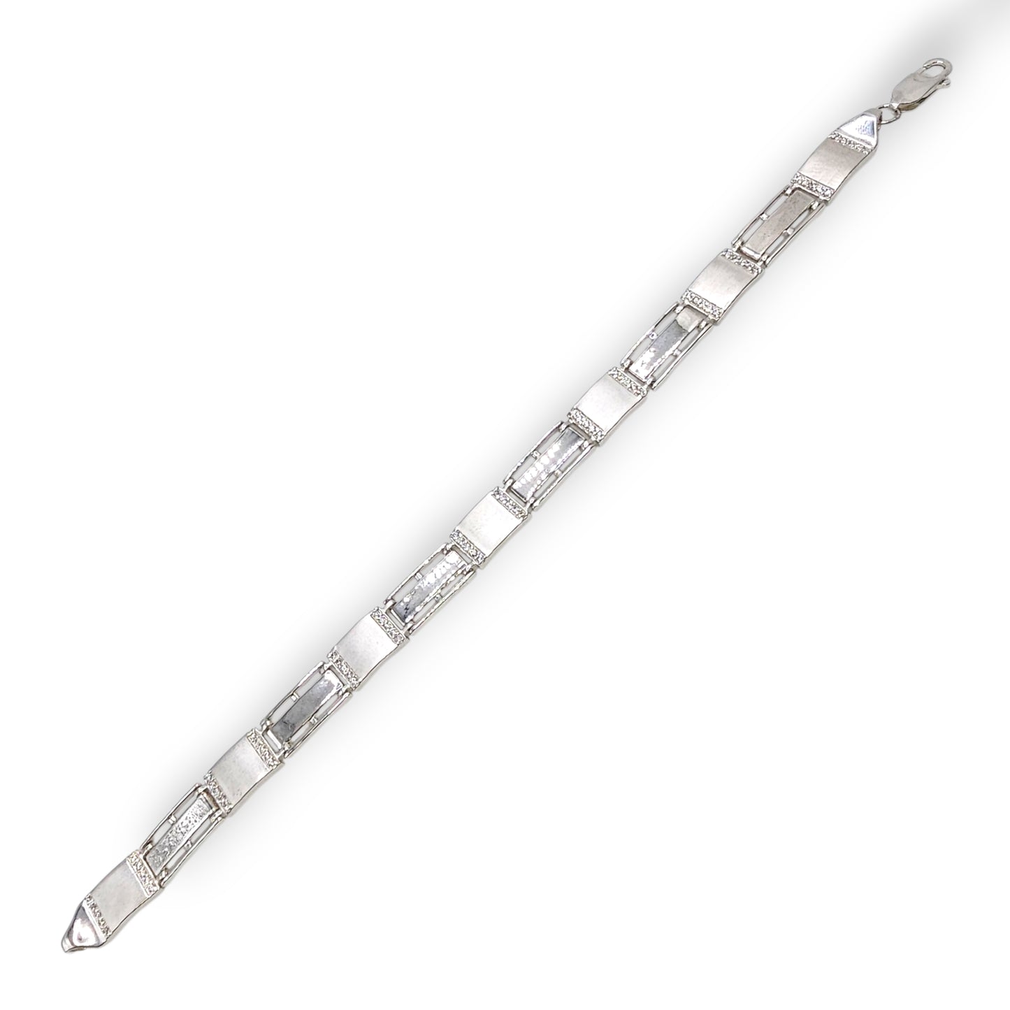 Linear Luxe Silver Bracelet