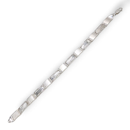 Linear Luxe Silver Bracelet