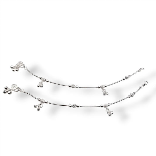Lullaby Chimes Silver Kids Anklets