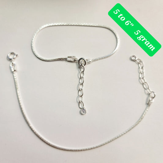 Silver anklets for Born baby Anklets