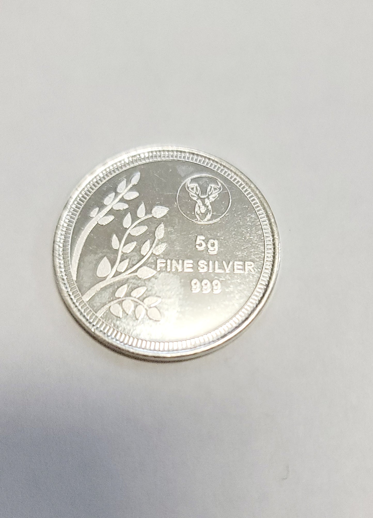 Laxmi Ganesh Sarasvati Silver Coin 999 Purity - 5 Grams