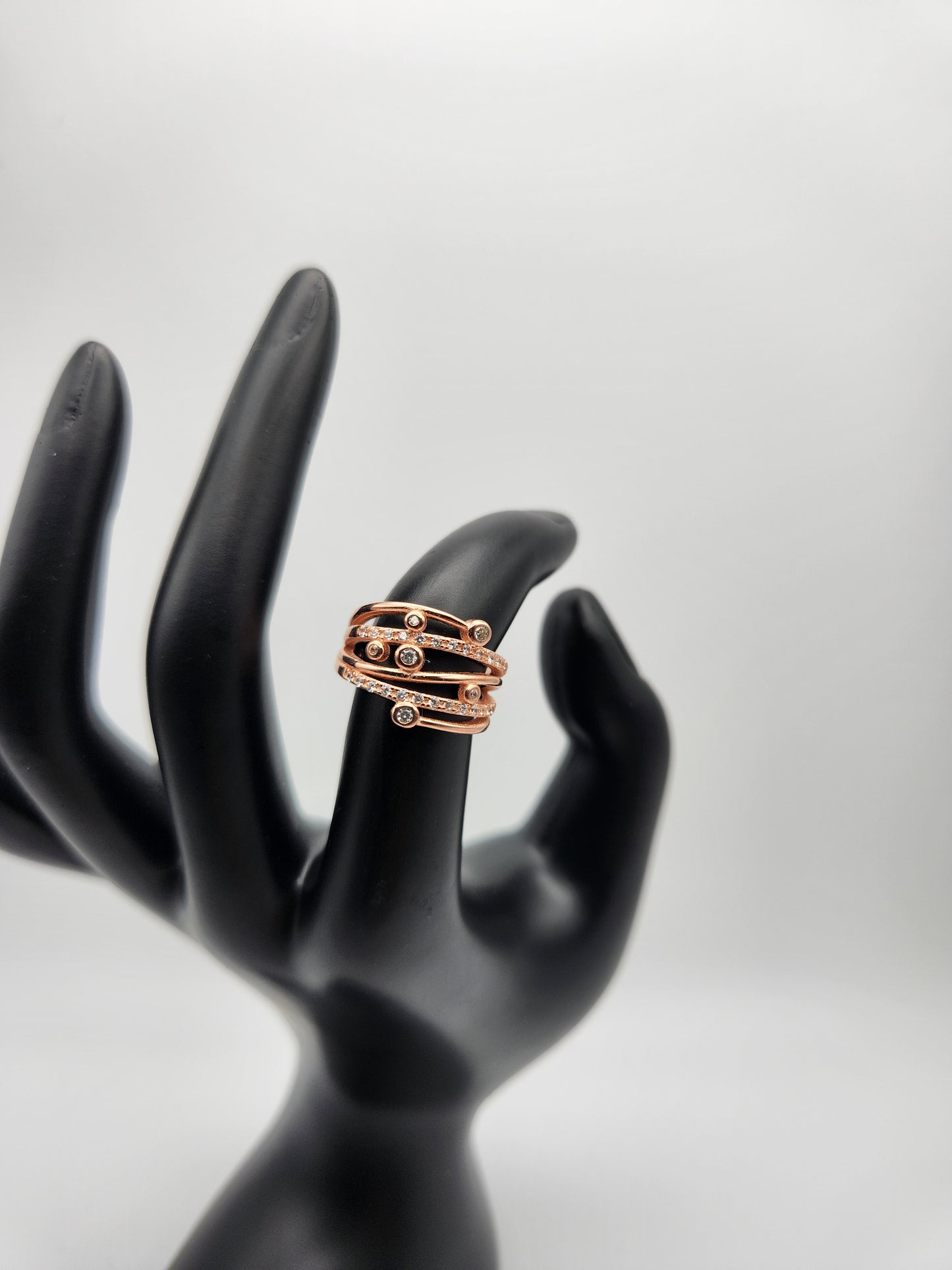 Rose Gold Finish Diamond Ring