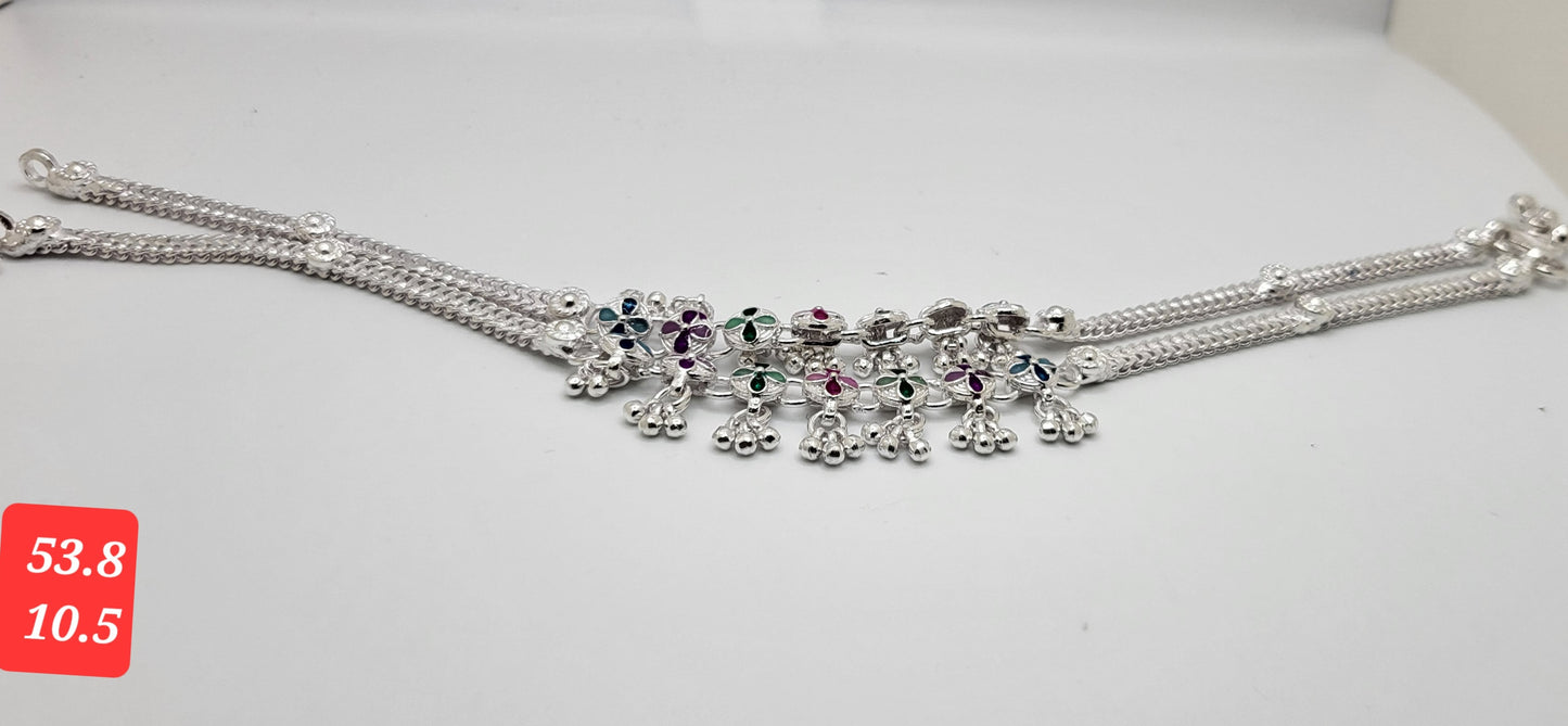 SILVER ANKLETS for women