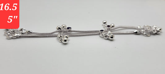 Sterling Silver Baby Anklet With Jingles