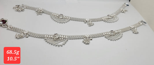 Silver anklets for women